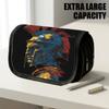 1pc Large Capacity Flip-Top Pencil Case Suitable for School & Office, Thickened Oxford Pencil Bag with Double-Layer Zipper & Helmet-Shaped Lid, Multif
