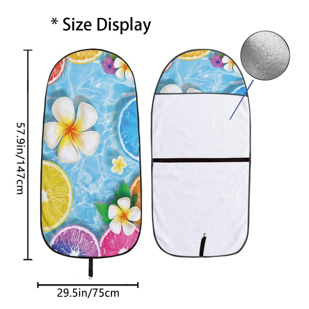 Universal Car Seat Towel Cover: Front Seat Protector for Gym, Workout, All Seasons - Fits Most Vehicles