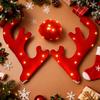 Reindeer Antlers For Cars Festive Christmas Decor Light Up Antler Set Reindeer Kit Roofs Tops Decoration For Van SUV Shopping