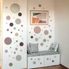 6Pcs/Set Polka Dot Pattern Decorative Wall Stickers Self Adhesive Removable PVC Decals