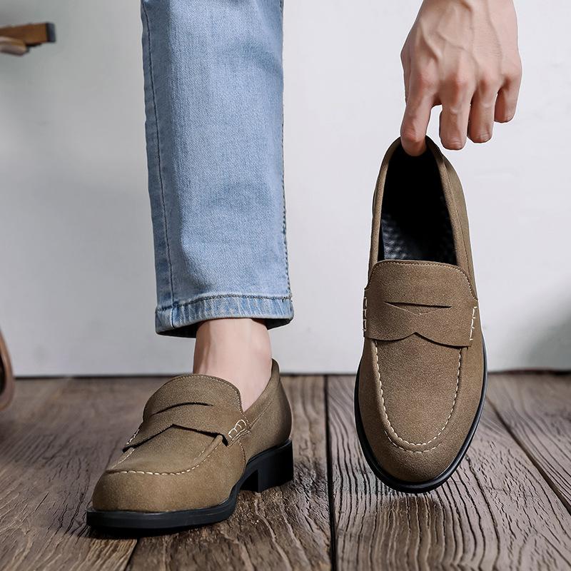 Summer 2025 New Loafers Men's Business British Casual Leather Shoes One-pedal Lazy Single Shoes 8254-M