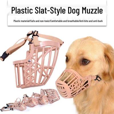 Muso Regolabile in Plastica Morbida per Cani Anti-Morso e Anti-Abbaio - Adatto per Razze Piccole e Grandi come i Golden Retriever, Permette di Bere
