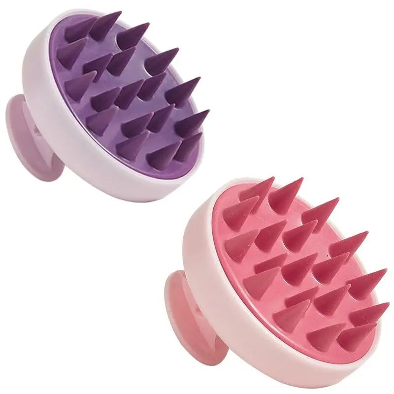 Silicone Shampoo Brush Head Scalp Massage Brush Hair Washing Comb Hair Massager Body Bath Shower Brush Salon Hairdressing Tools