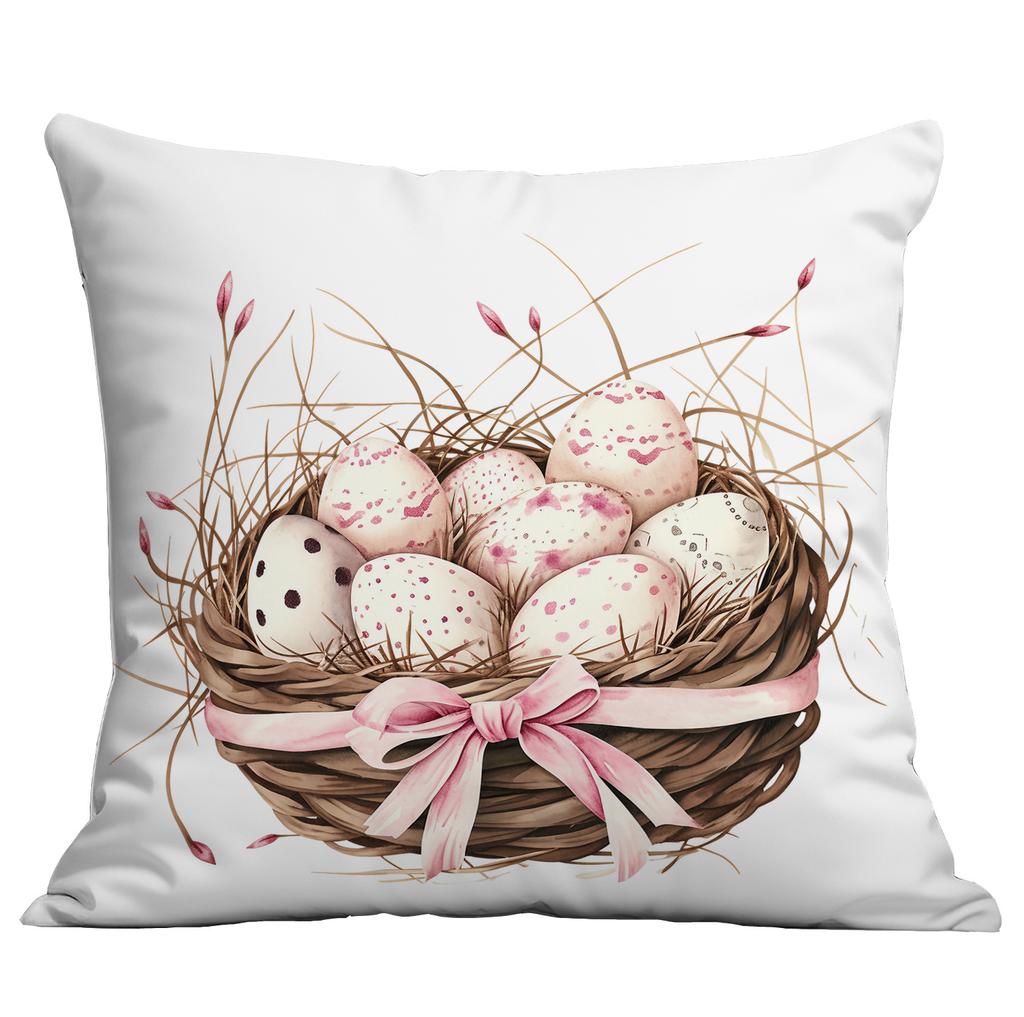 Neues Ostern Retro Floral Hase Ei Push Kissenbezug Zuhause Sofa Kissenbezug