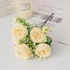 Fake Peony Flowers with 5 Heads Fashion Decorative Fake Flower for Wedding Party