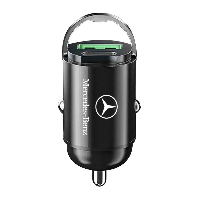 200W Mini Dual Ports USB Car Charger Lighter Fast Charging For Mercedes-Benz AMG C500 C200 C300 A B C E GLA CLA GLK GL ML GLE W204 W205 W203 W211 W212