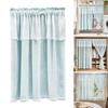 Lace Cafe Curtain, 59 Inch Length 2 Panels Set Short Cabinet Curtain, Farmhouse Rustic Under Desk Privacy Drape for Bathroom Kitchen