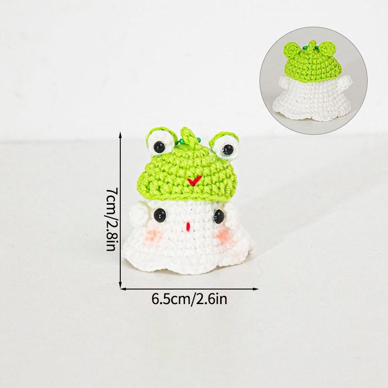 

Kawaii Crochet Ghost Keychain Halloween Decor Itemation Desktop Ornaments Knitted Car Keyring Bag Charms Day Of The Dead Party Favors