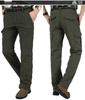In Stock Men's Quick-Dry Winter Outdoor Multi-Pocket Ski Pants, Plus Velvet Thick Straight-Leg Windproof Long Pants