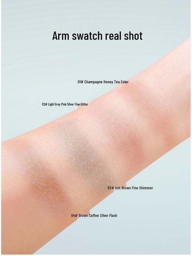 Honey Bundle Rose Quartz Sparkling Diamond Eyeshadow: Multi-use Fine & Bold Glitter Highlighter In Earth Tones for a Radiant Look.