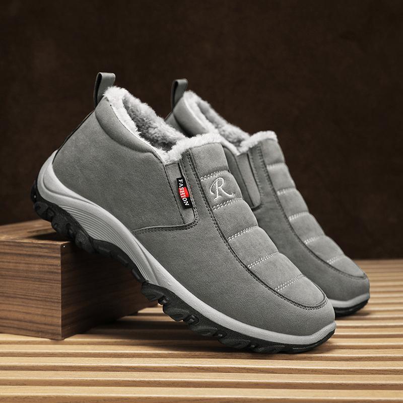 

2025 new trendy fashion winter velvet warm cotton shoes tooling shoes outdoor mountaineering snow boots youth shoes 39 чёрный