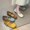 French Gypsy Flat-soled Single Shoes Women's 2025 New Niche Design Sense Square Head Soft Sole Mary Jane Shoes