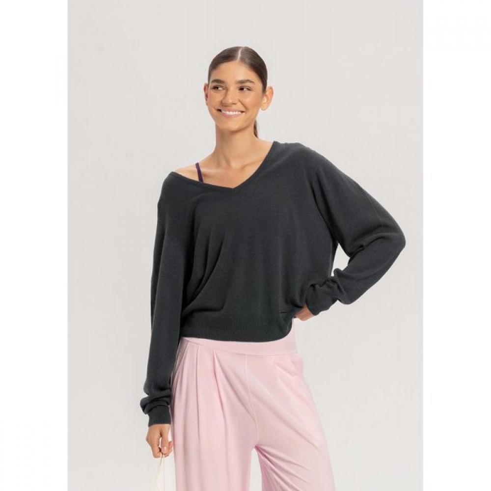 Budhi Mudra Unisex Linen Pullover Charcoal B61002apv50 C04 Charcoal/FREE