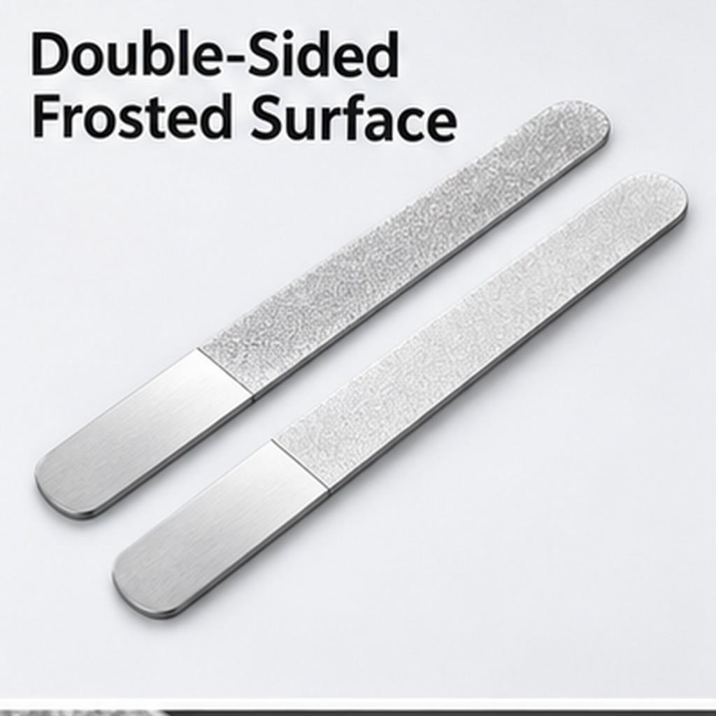 8 " Stainless Steel Electroplated Double-sided Matte Nail File, Pedicure and Manicure Sanding Strip