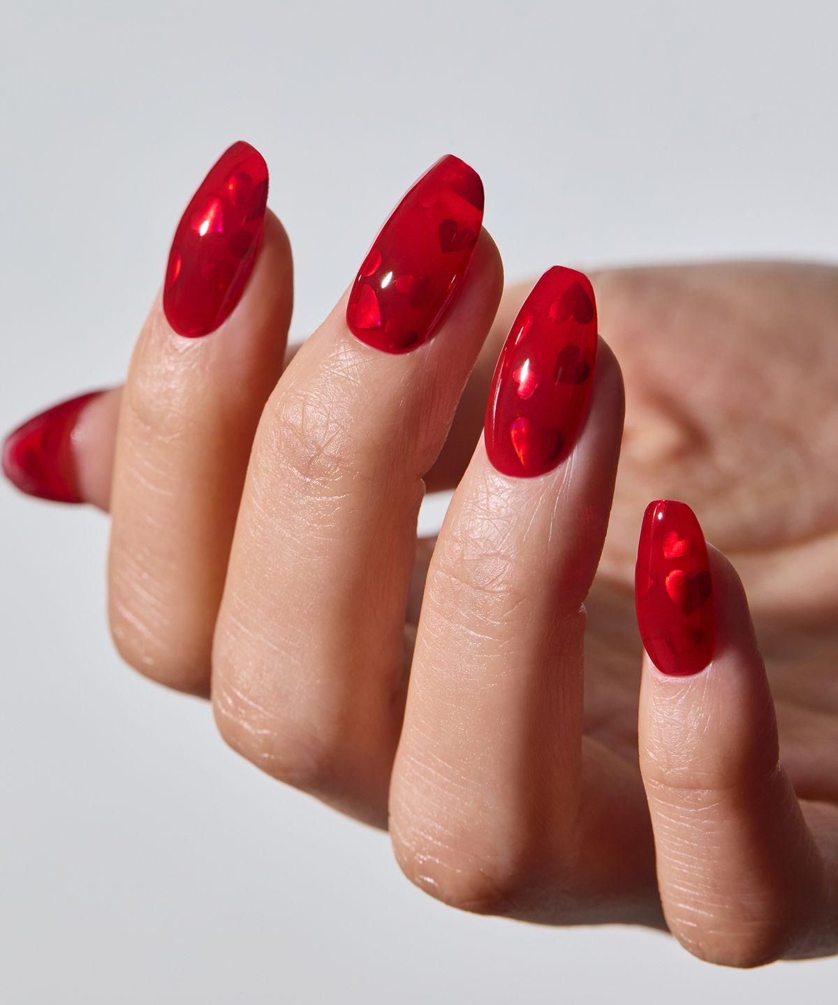 N Heart Jelly Nails