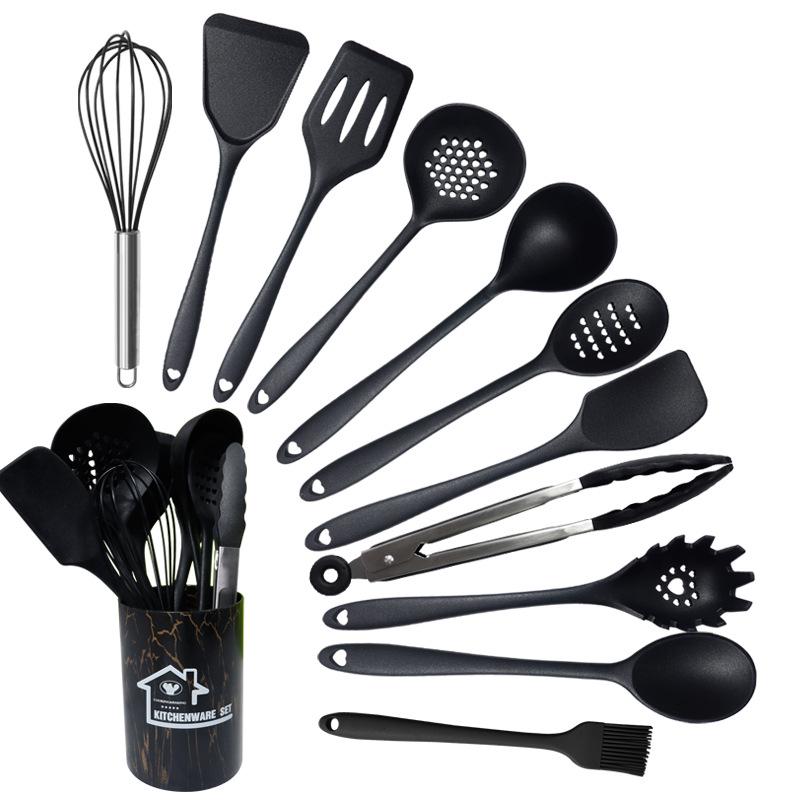 22-Piece Non-Stick Silicone Cookware Set: Food Grade, High Temp Resistant Spatulas and Soup Ladle.