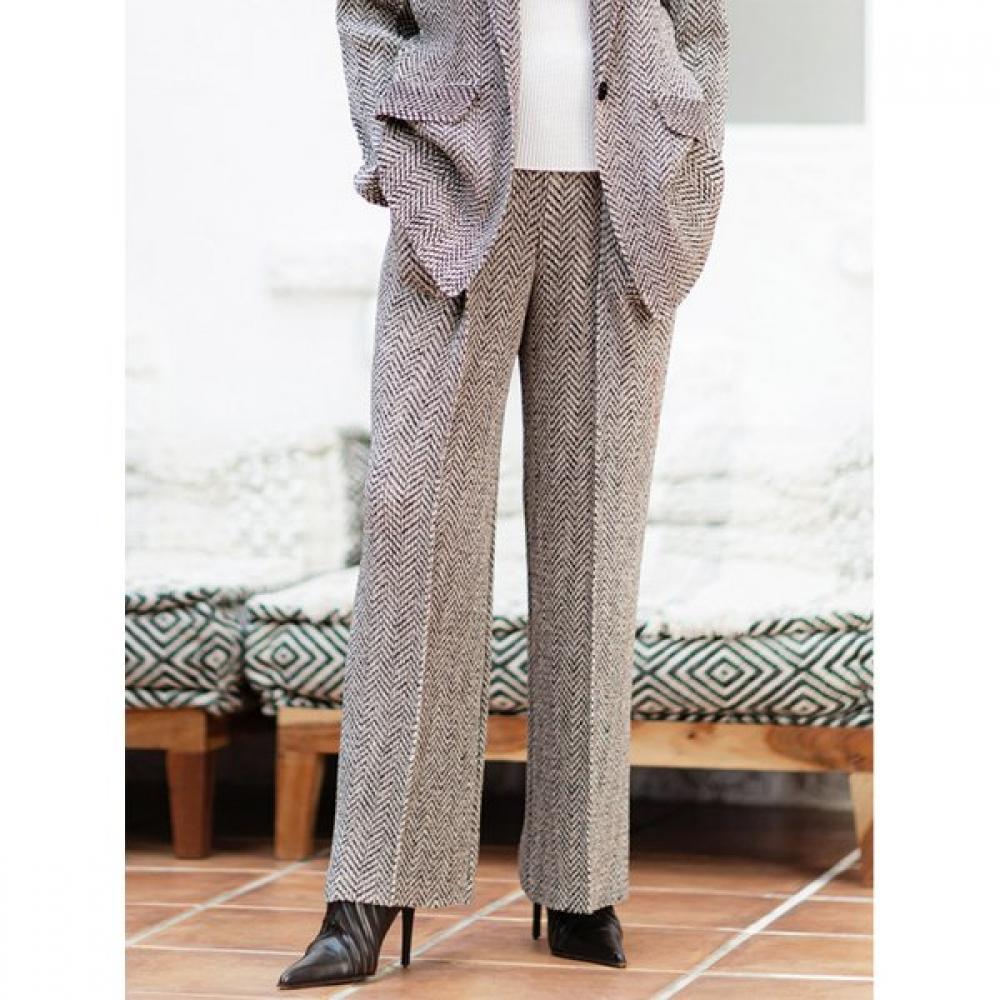 Specchio Straight Pants With Front And Back Pleat 432 327