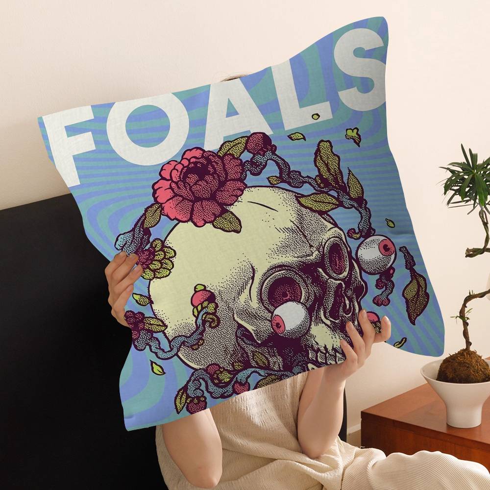 

Foals Band Pillowcase Toon Gift Cushion Cover Bedroom Home Sofa Chair Seat Decor Pillow Case 30x30 cm