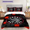 Toronto Raptors Basketball Spirit Three-piece Set(1 * Duvet Cover + 2 * Pillowcase, Without core)Duvet Cover and Pillowcase Soft and Comfortable