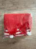 Large Christmas Elf Stocking Ornament with Red & Green Velvet Pom-Poms