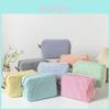 Vintage Striped Makeup Bag With Zipper Closure For Travel And Daily Use