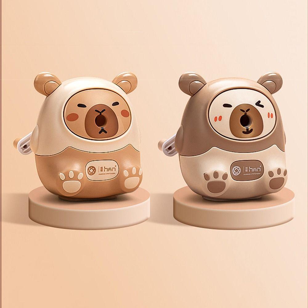 Cartoon Capybara Pencil Sharpener Hand Crank Pencil Sharpening Machine Office