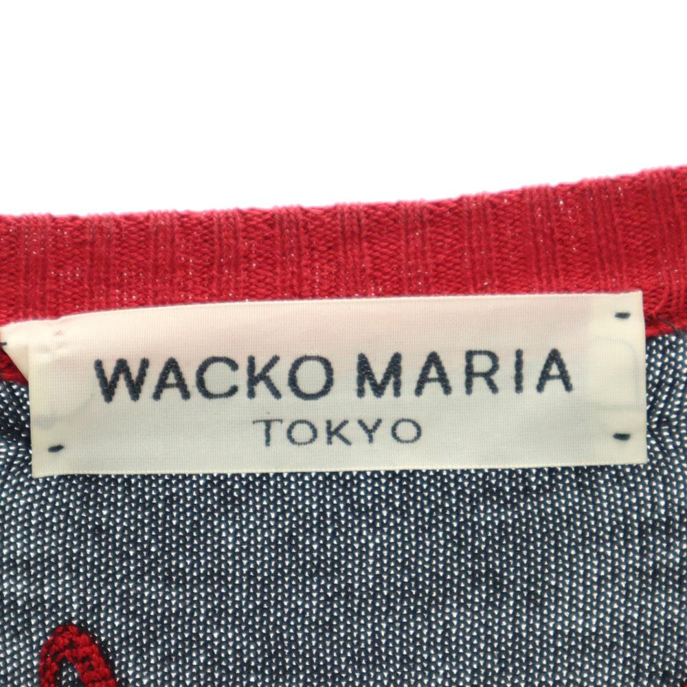 WACKO MARIA made in Japan Long sleeve V neck knit cardigan M black Men's Used