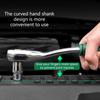 1/4Inch Adjustable Wrench and Sockets Set Convenient Portable Tool Kit for Home Car Repair and Mechanical Maintenance