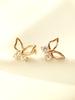 Minimalpiercing 14K Double Cubic Butterfly Piercing Earrings