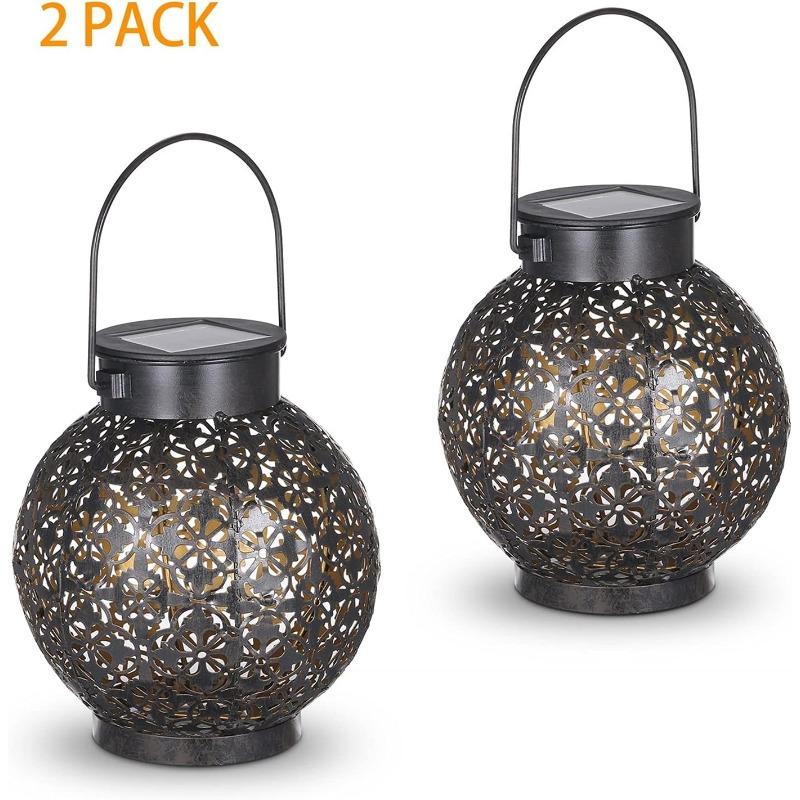 Lantern Light Waterproof Solar Lamp -LED Solar Powered Lantern Garden Light Dancing Flicker Flame Light Landscape Yard