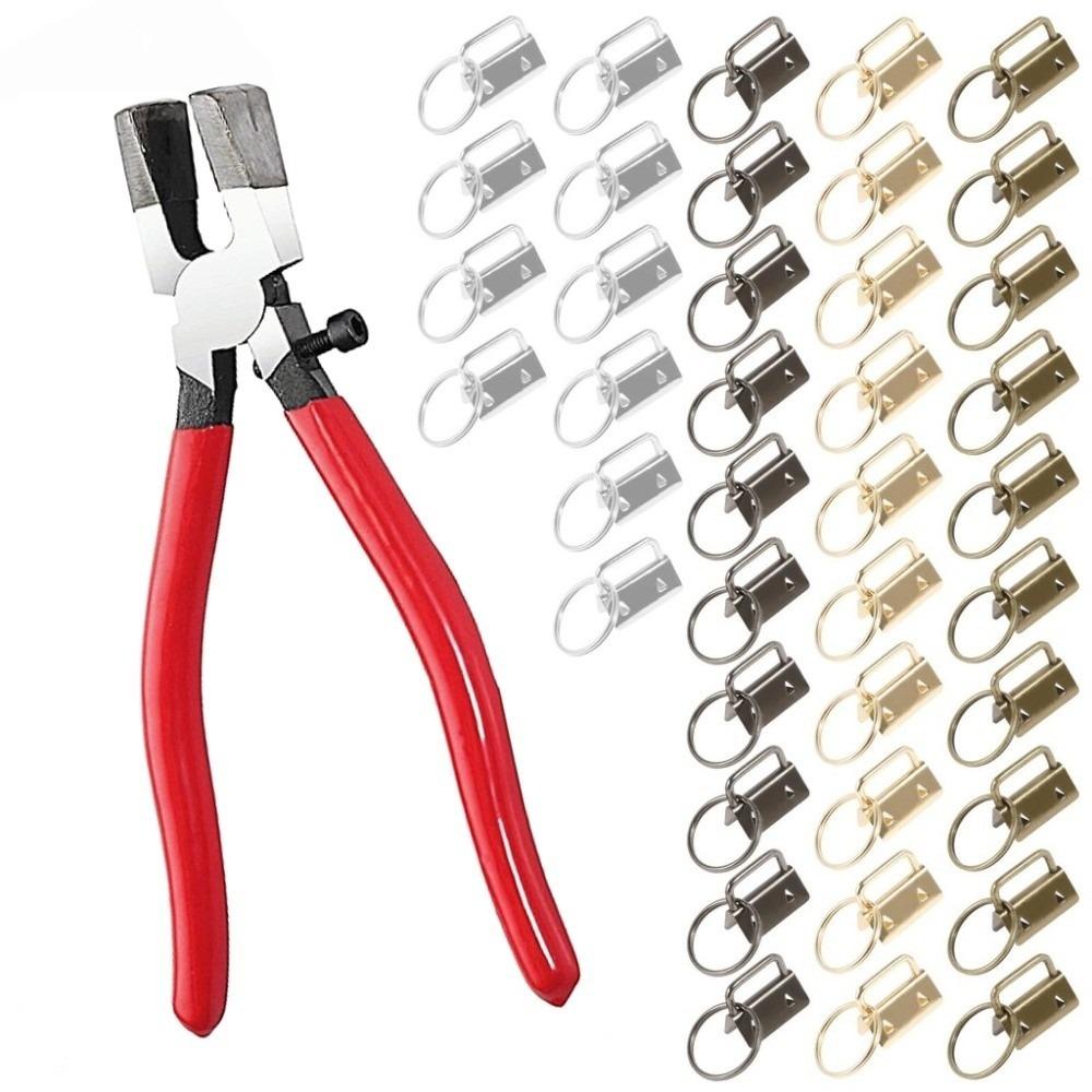 41 Pcs Pliers Bag Strap Hardware DIY Jewelry Making Tools Gold Key Fob Hardware Set  Hardware Repair