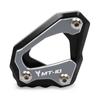 Motorcycle CNC Kickstand Foot Side Stand Extension Pad Support Plate For Yamaha MT-10 MT 10 MT10 FZ-10 FZ10 R1M R1 M 2015-2025