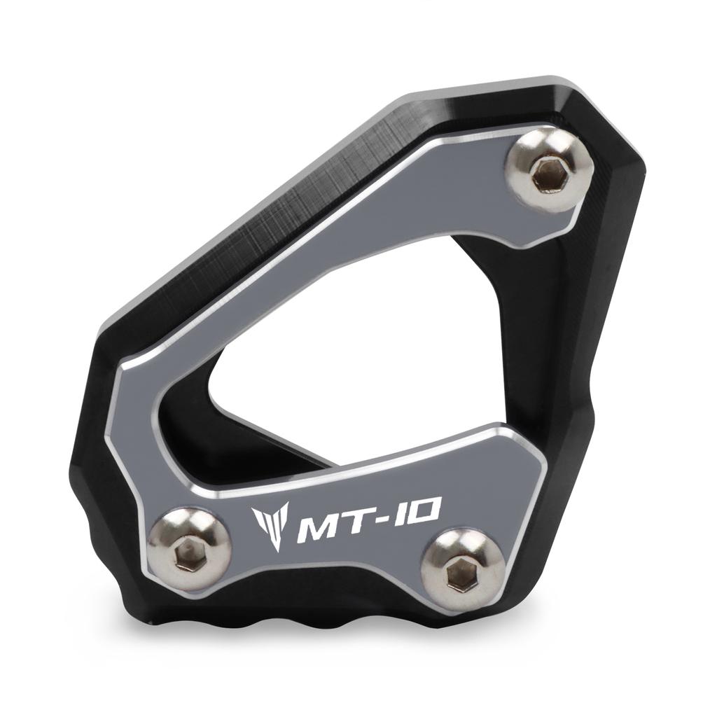 Motorcycle CNC Kickstand Foot Side Stand Extension Pad Support Plate For Yamaha MT-10 MT 10 MT10 FZ-10 FZ10 R1M R1 M 2015-2025