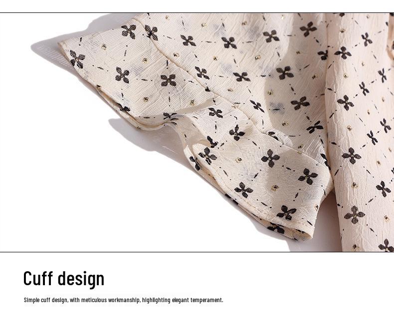 2023 Women's Plus Size Chiffon Blouse: Short Sleeve, Round Neck, Fashionable Printed Summer Top for Mom