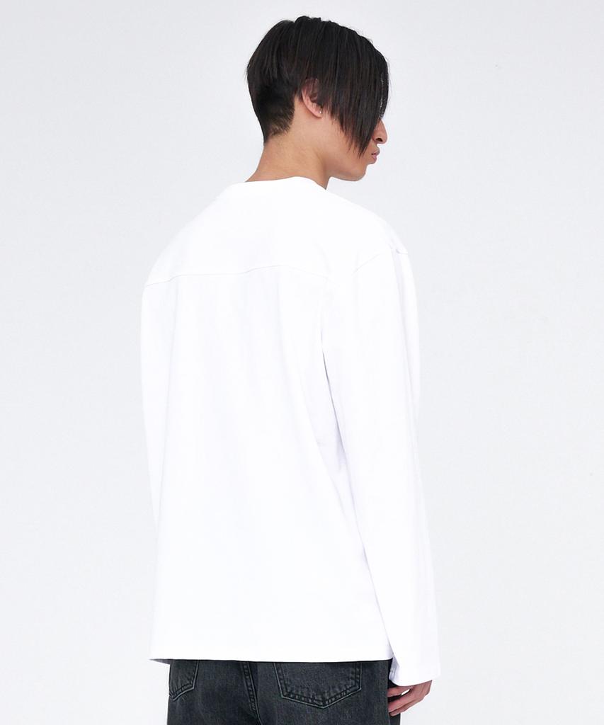 LMOOD Essential Supima Long Sleeve White