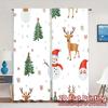 2pcs,Curtains Cute Reindeer Snowman Christmas (3) Popular Minimalist Curtains Machine Washable Fabric Curtains Room Decor