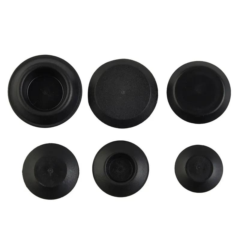 60 Piece Flush Mount Black Plastic Hole Plug Assortment Auto Sheet Metal Plastic Hole Plugs Kit Flush Types Auto Fastener