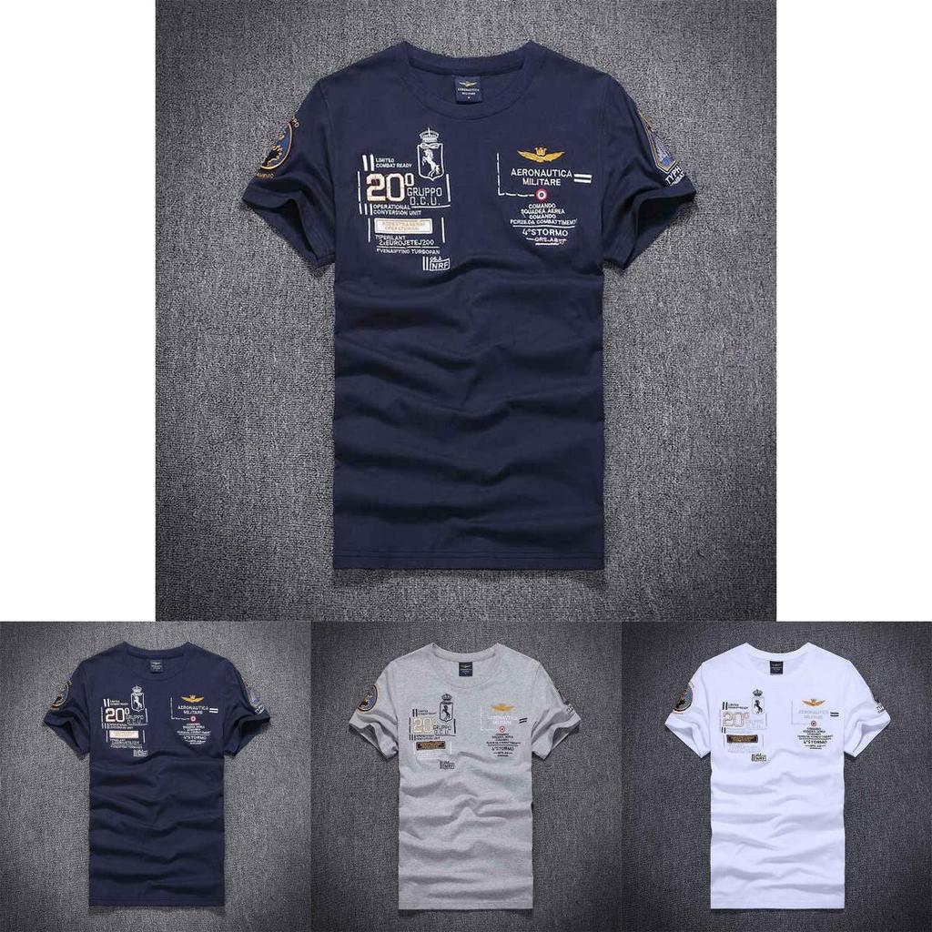 Man Tees Air Force One Mens Embroidered Short Sleeve Tshirt Casual Cotton Tee For Men