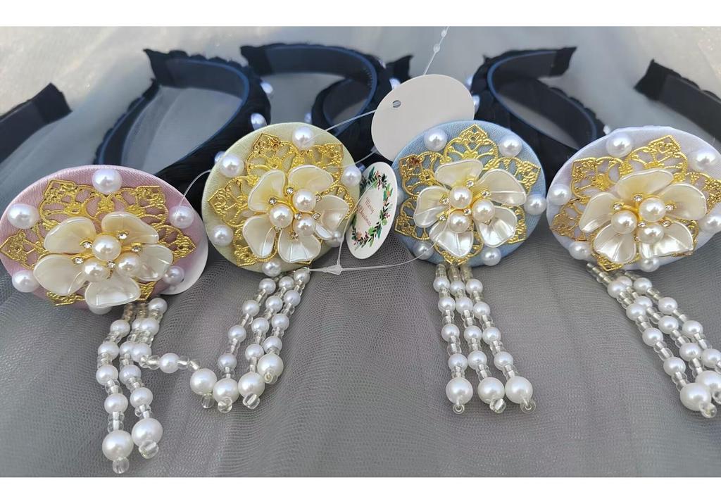 Korean Princess Hanbok Headband: Ethnic Women's Hair Accessories for Stage