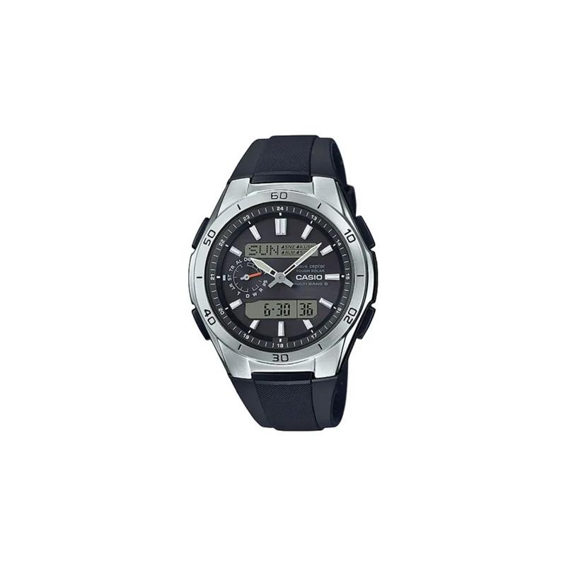 CASIO Sports Fashion 100 Meter Waterproof Solar Quartz Resin Strap Men's Watch Black Dial WVA-M650-1AJF