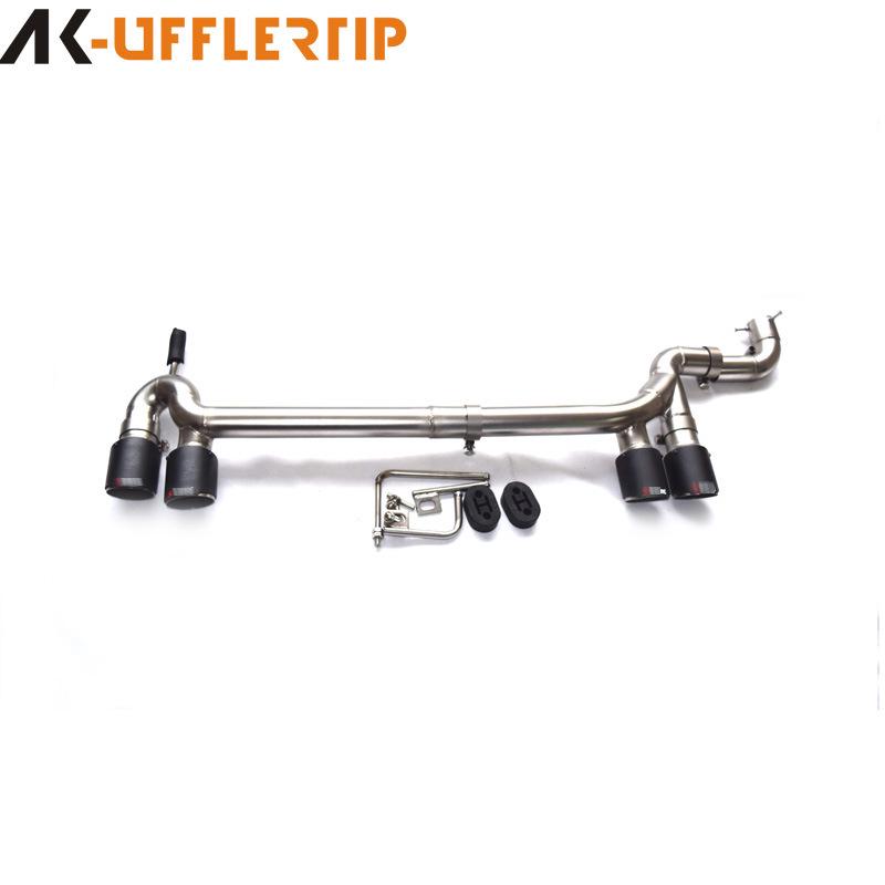 Honda Civic 10th Gen 1.0T Dual Outlet Exhaust Pipe with Carbon Fiber & Stainless Steel Tailpipe