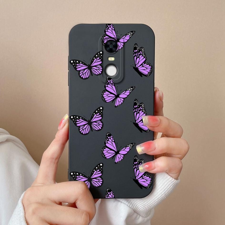 Geeignet für Redmi Note 7S 10 10S K80 7 8 9 9T 10T 9S Pro Max Plus Neue Hülle Hübsche Schmetterlings-Sonnenblumen-Flüssigsilikon-Anti-Rutsch-Shell für Redmi Capa