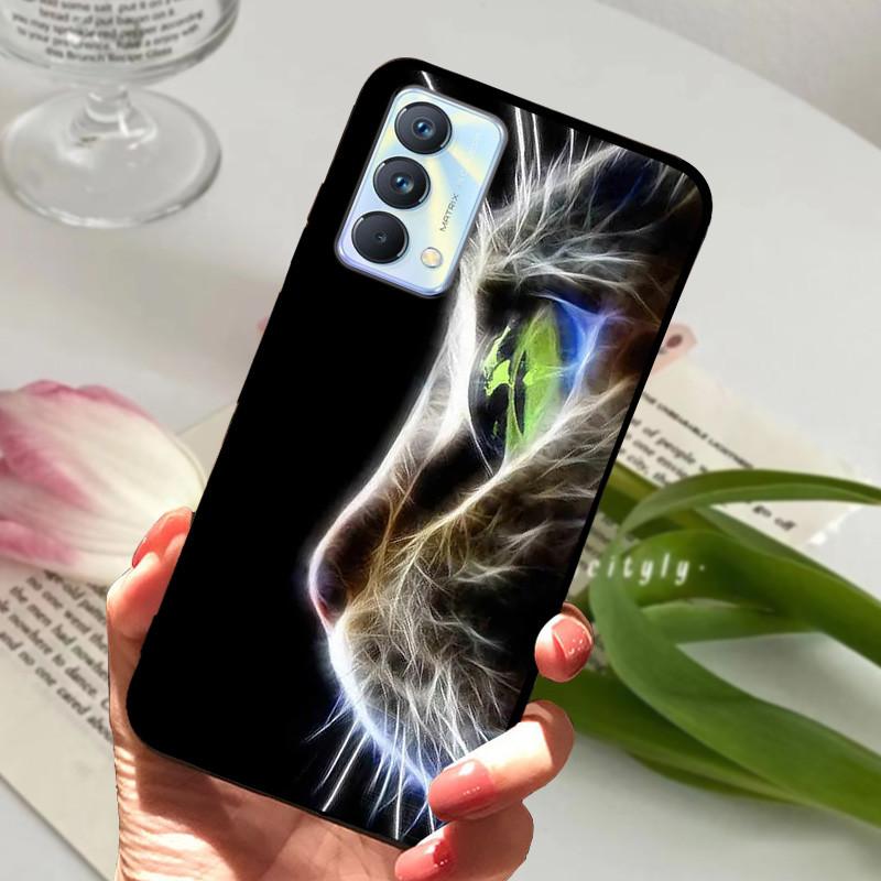 For cover Realme GT Master Case Edition Animal Cartoon Soft Silicone Funda for Realme GT Master Explorer Phone Cover Black Coque