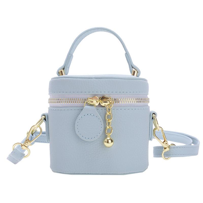 Stylish Mini Crossbody Bag For Kids Versatile Pu Material Breathable Design Perfect For Preschoolers In Black White Pink Blue Silver And Khaki