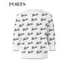 PORTS Women's Spring/Summer Color-block Logo Jacquard Knit Sweater