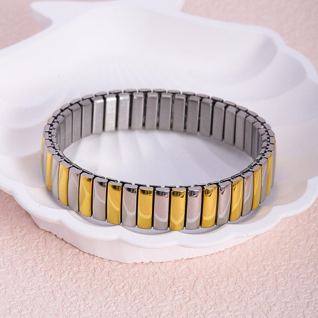 Elegant Adjustable Bracelet Jewelry Adjustable Bracelet In Stainless Steel Eye Catching Elastic Wrist Chain Ornament