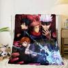 Jujutsu Curse Battle Blanket Flannel Blanket for bed, sofa, Camping, Hiking, Picnic Essentials, gift for family Fan gifts