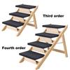 Foldable Outdoor Steps Portable Pet Ladder Versatile Carpeted Ramp Ladder Non-slip Pet Ramp Stair for Indoor Outdoor Pet Toys