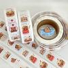 1 Roll Capybara Stickers Roll - Waterproof  Animal & Food Decals for Laptop, Water Bottle, Phone