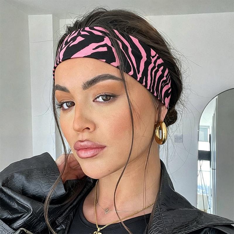 1 ks Módní dámské sportovní čelenky do vlasů Retro styl Zvířecí zebra potisk Čelenka pro každodenní život Street Dance & Výlety